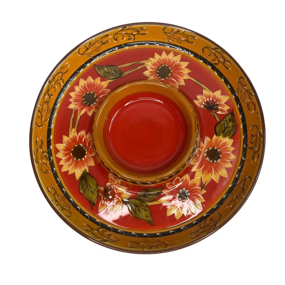 Pier 1 Sunflower Chip and Dip Server 12